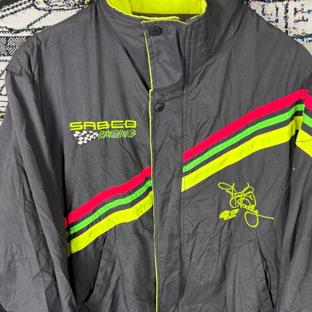 Vintage Sabco Racing Kyle Petty 42 NASCAR Jacket Motorsport Traditions Black L